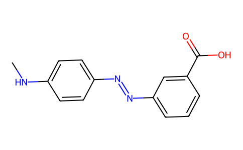 Benzoic acid, m-((p-methylaminophenyl)azo)- 69321-23-9